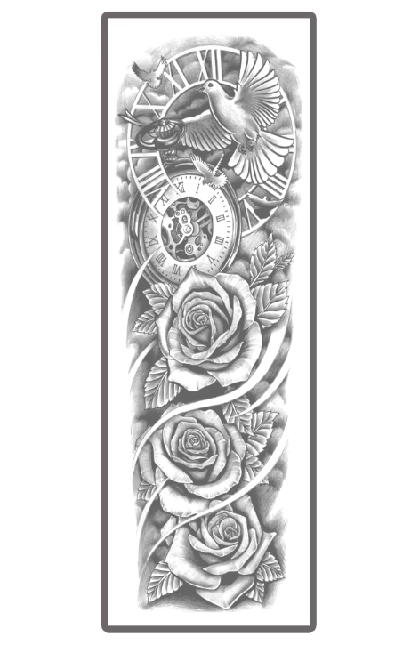 Dove Rose Clock