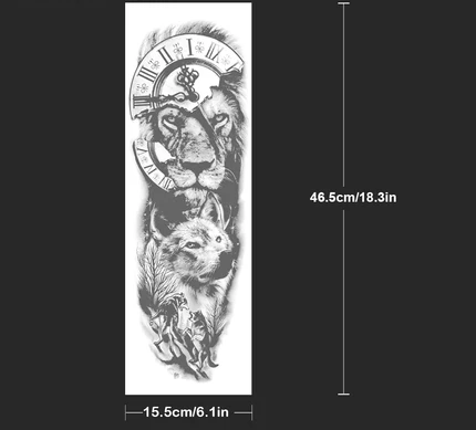 Lion Wolf Clock