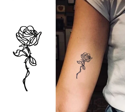 3 pcs Single Line Rose Set