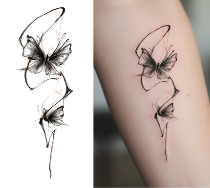 Sketch Butterfly Duo