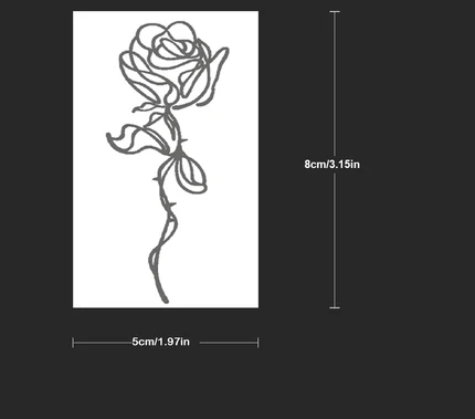 3 pcs Single Line Rose Set